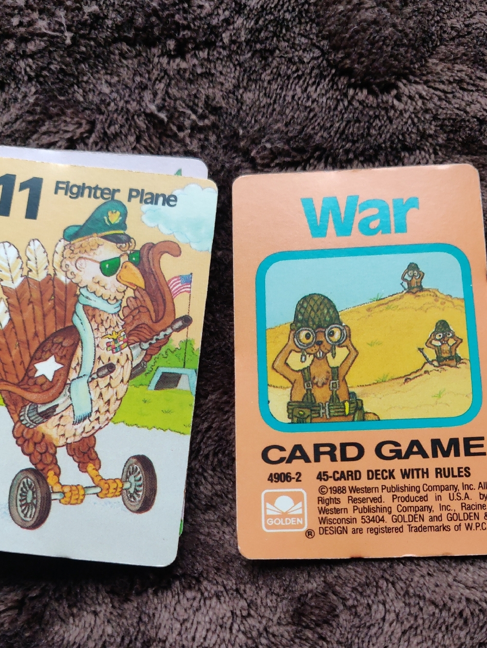 WAR card Game Vtg1988